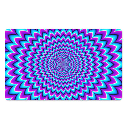Blue Expansion Moving Optical Illusion Polyester Doormat