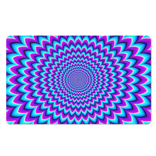 Blue Expansion Moving Optical Illusion Polyester Doormat