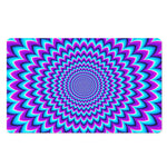 Blue Expansion Moving Optical Illusion Polyester Doormat