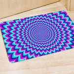 Blue Expansion Moving Optical Illusion Polyester Doormat