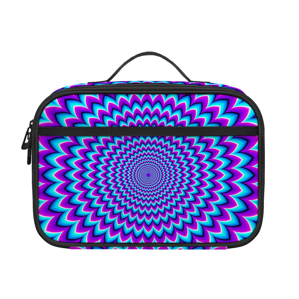 Blue Expansion Moving Optical Illusion Portable Lunch Bag