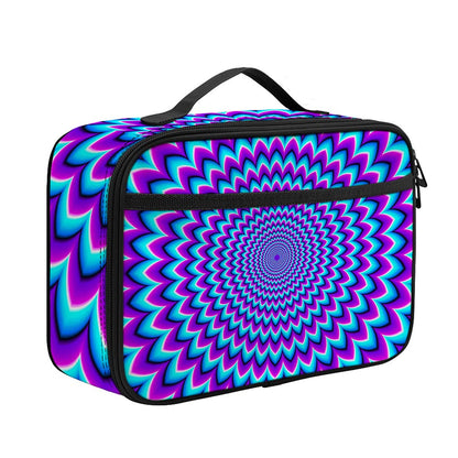 Blue Expansion Moving Optical Illusion Portable Lunch Bag