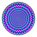 Blue Expansion Moving Optical Illusion Round Floor Mat