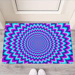 Blue Expansion Moving Optical Illusion Rubber Doormat