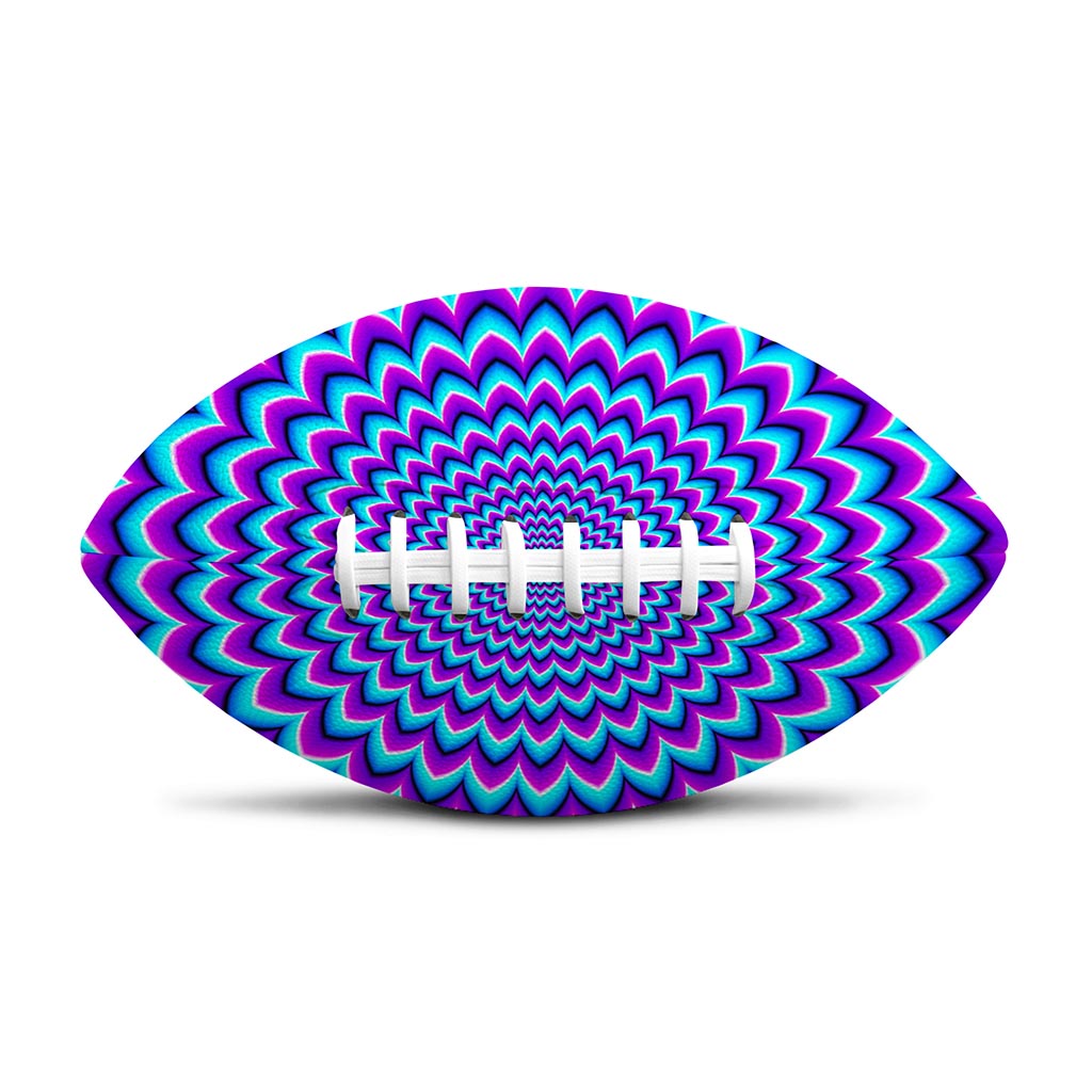 Blue Expansion Moving Optical Illusion Rugby Ball