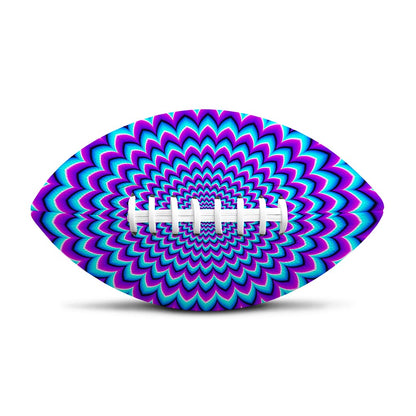 Blue Expansion Moving Optical Illusion Rugby Ball