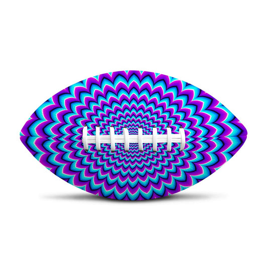 Blue Expansion Moving Optical Illusion Rugby Ball