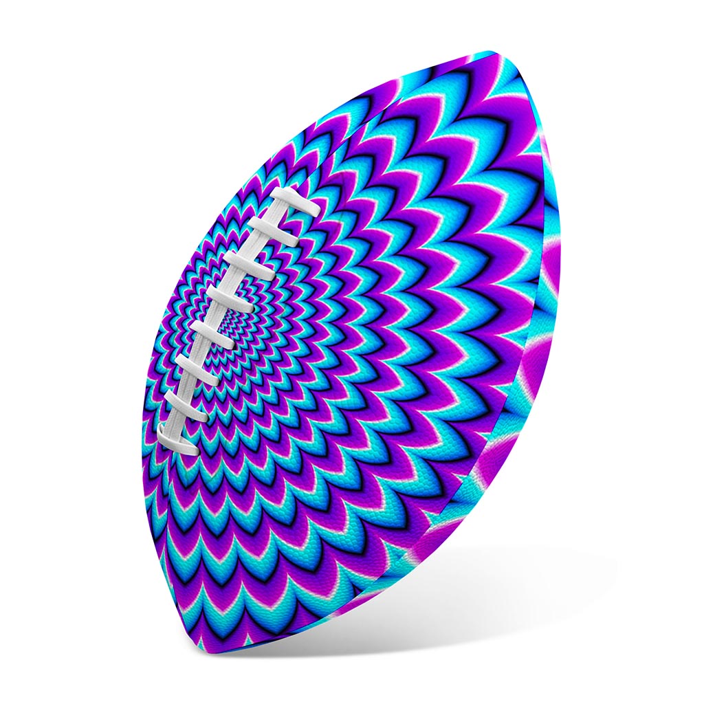 Blue Expansion Moving Optical Illusion Rugby Ball