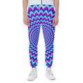 Blue Expansion Moving Optical Illusion Joggers