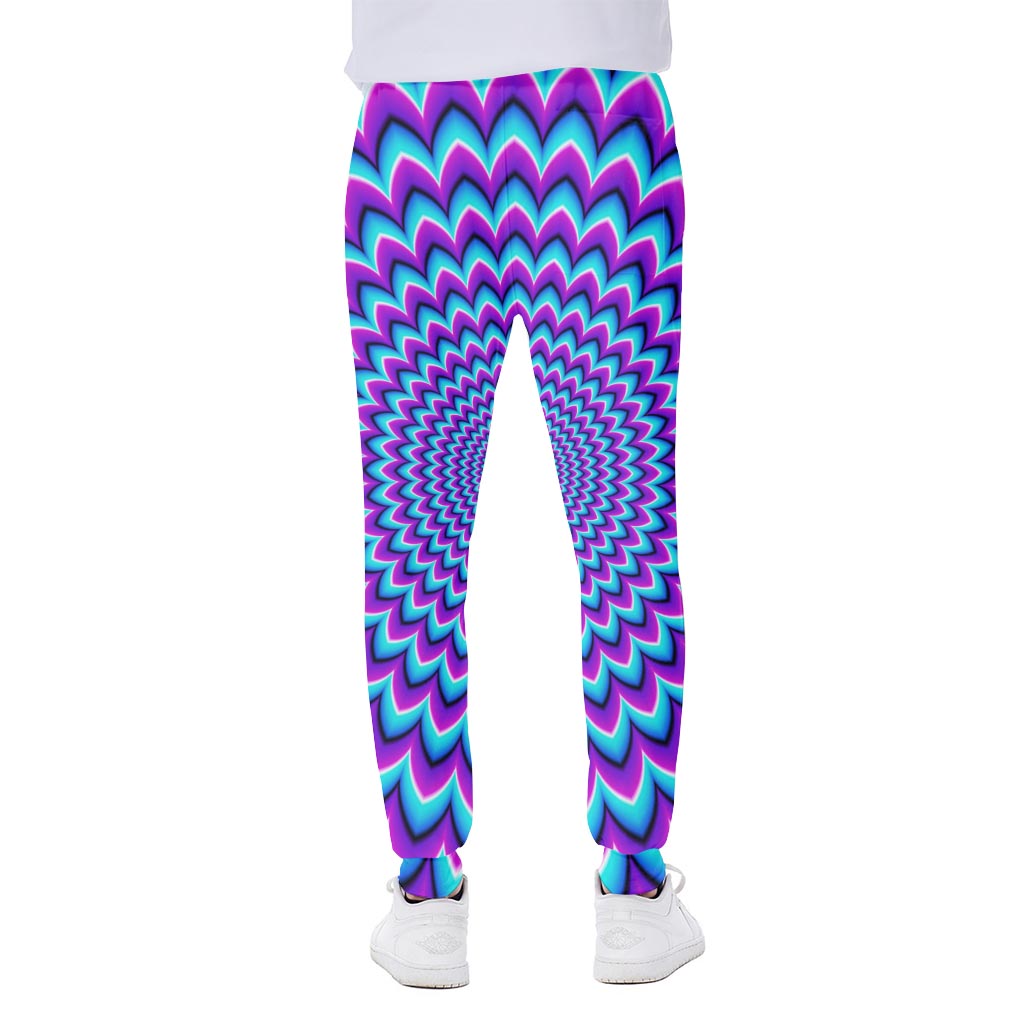 Blue Expansion Moving Optical Illusion Scuba Joggers