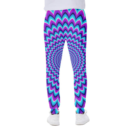 Blue Expansion Moving Optical Illusion Scuba Joggers