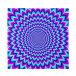 Blue Expansion Moving Optical Illusion Silk Bandana