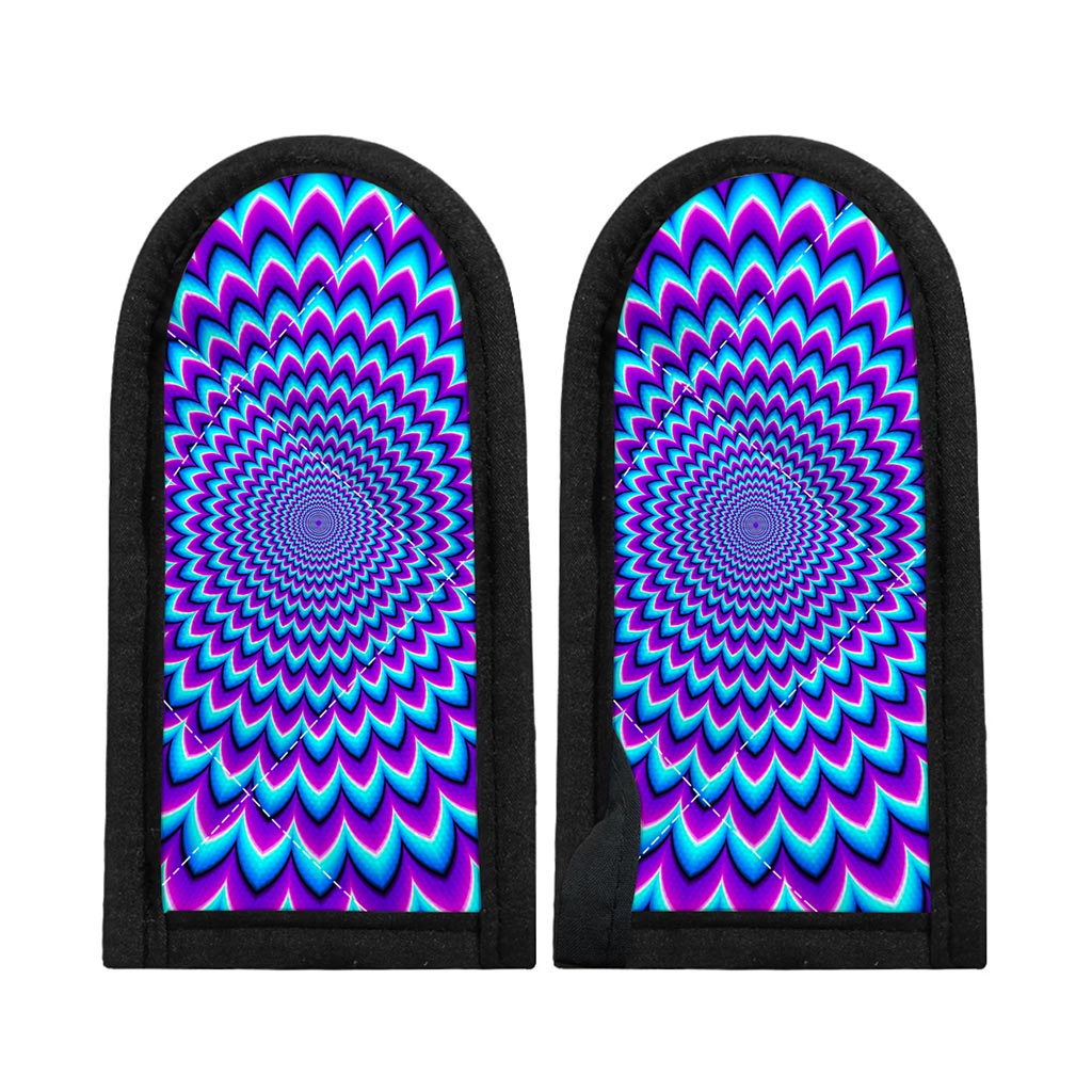 Blue Expansion Moving Optical Illusion Skillet Handle Cover