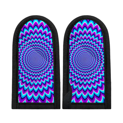 Blue Expansion Moving Optical Illusion Skillet Handle Cover