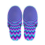 Blue Expansion Moving Optical Illusion Slippers