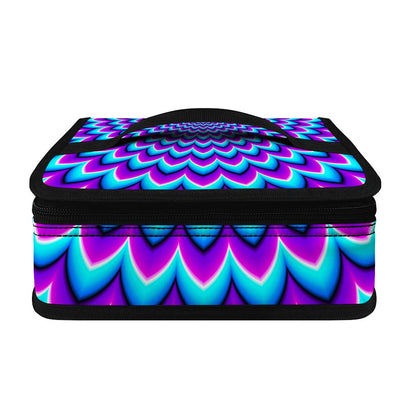 Blue Expansion Moving Optical Illusion Small Lunch Bag