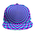 Blue Expansion Moving Optical Illusion Snapback Cap