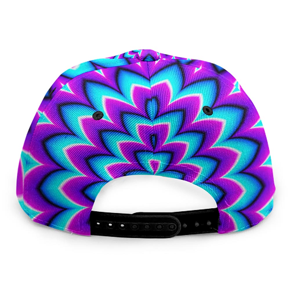 Blue Expansion Moving Optical Illusion Snapback Cap