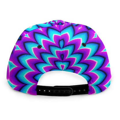 Blue Expansion Moving Optical Illusion Snapback Cap