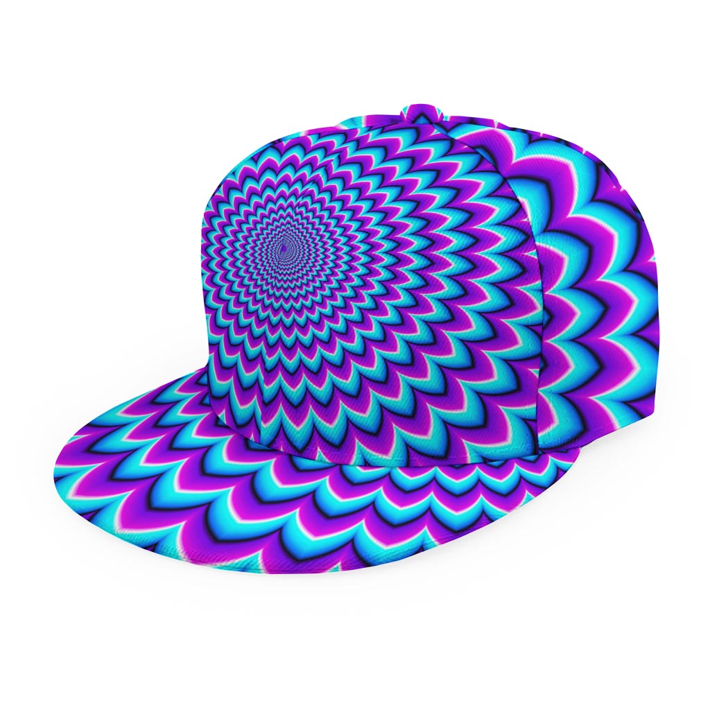 Blue Expansion Moving Optical Illusion Snapback Cap