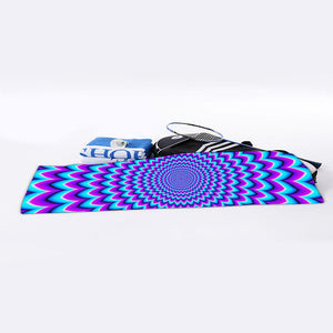 Blue Expansion Moving Optical Illusion Sports Towel