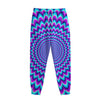 Blue Expansion Moving Optical Illusion Sweatpants