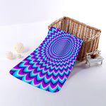 Blue Expansion Moving Optical Illusion Towel