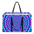 Blue Expansion Moving Optical Illusion Utility Tote Bag