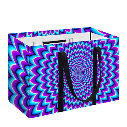 Blue Expansion Moving Optical Illusion Utility Tote Bag