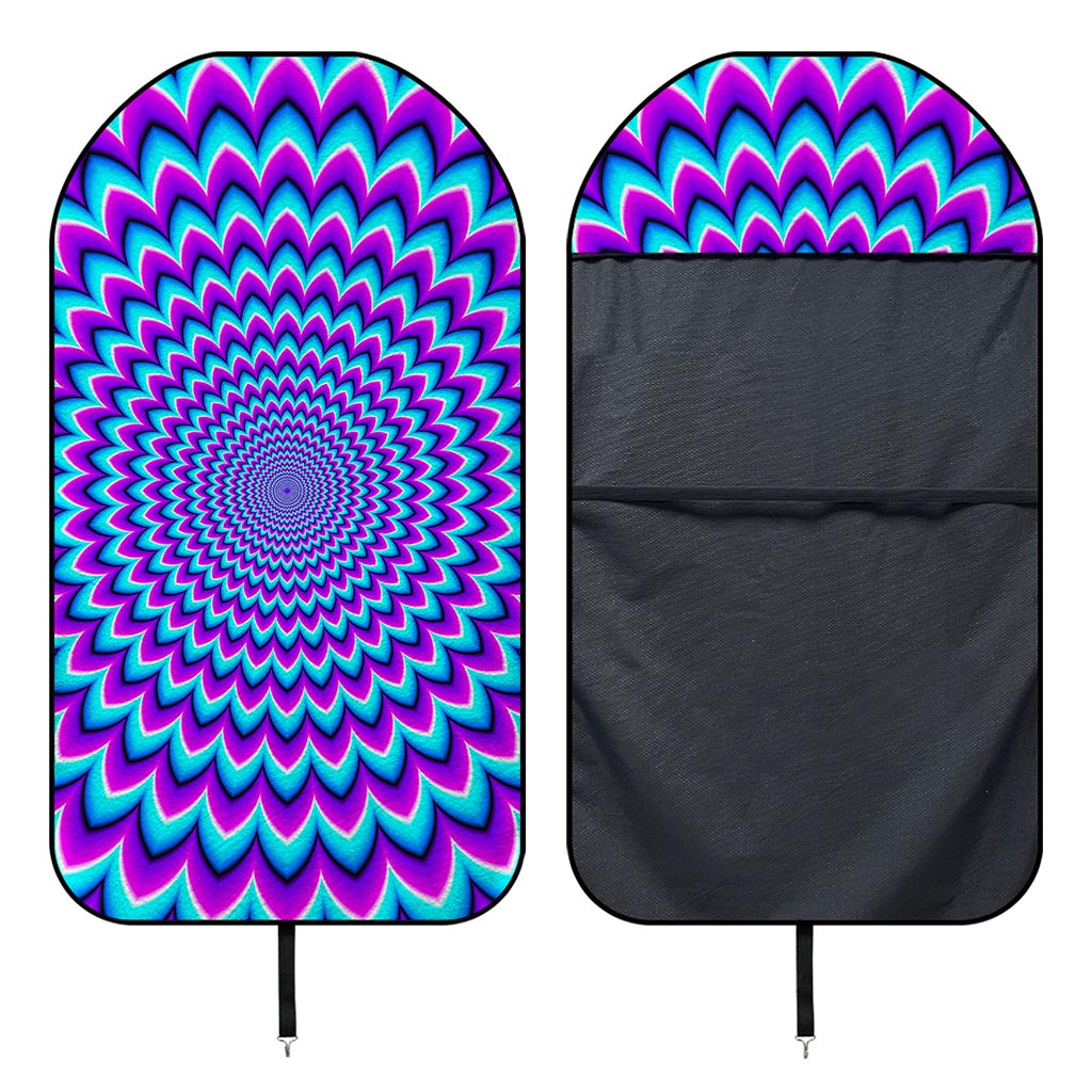 Blue Expansion Moving Optical Illusion Waterproof Car Seat Cover