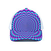 Blue Expansion Moving Optical Illusion White Mesh Trucker Cap