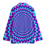 Blue Expansion Moving Optical Illusion Women's Blazer