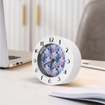 Blue Fairy Rose Unicorn Pattern Print Alarm Clock