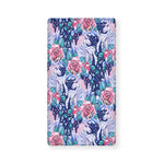 Blue Fairy Rose Unicorn Pattern Print Baby Crib Sheet
