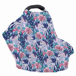 Blue Fairy Rose Unicorn Pattern Print Baby Seat Cover