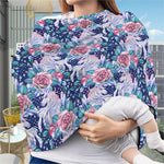 Blue Fairy Rose Unicorn Pattern Print Baby Seat Cover
