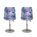 Blue Fairy Rose Unicorn Pattern Print Bar Stool Covers