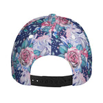 Blue Fairy Rose Unicorn Pattern Print Baseball Cap