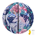 Blue Fairy Rose Unicorn Pattern Print Basketball