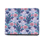Blue Fairy Rose Unicorn Pattern Print Bifold Wallet