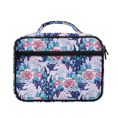 Blue Fairy Rose Unicorn Pattern Print Briefcase Bible Bag