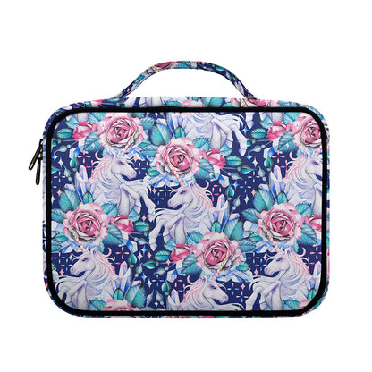Blue Fairy Rose Unicorn Pattern Print Briefcase Bible Bag