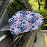 Blue Fairy Rose Unicorn Pattern Print Car Side Mirror Covers