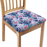 Blue Fairy Rose Unicorn Pattern Print Chair Cushion Cover