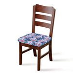 Blue Fairy Rose Unicorn Pattern Print Chair Cushion Cover