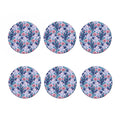 Blue Fairy Rose Unicorn Pattern Print Coaster Set