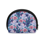 Blue Fairy Rose Unicorn Pattern Print Coin Purse