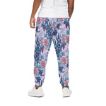 Blue Fairy Rose Unicorn Pattern Print Cotton Pants