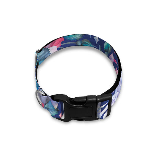 Blue Fairy Rose Unicorn Pattern Print Dog Collar