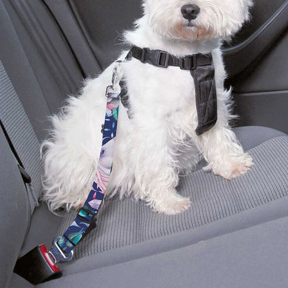 Blue Fairy Rose Unicorn Pattern Print Dog Seat Belt